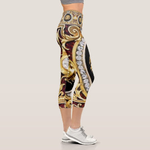 Golden Medusa Gems Capri-Leggings Capri Leggings