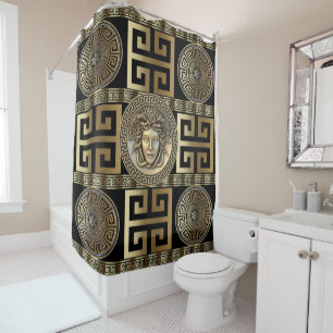 Golden Medusa Grecque Douche rideau