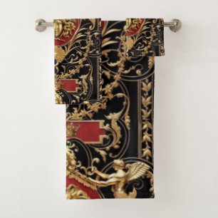 Golden Medusa Rouge et Or sur cadeau Black / Invit