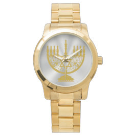 Golden Menorah Armbanduhr