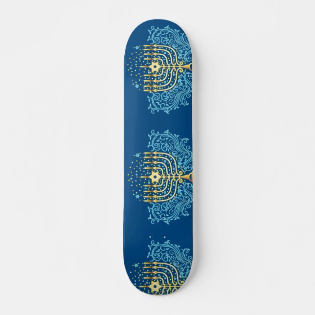 Golden menorah Hanukkah Grußfest Festival des Lich Skateboard (Vorne)