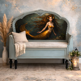 Golden Mermaid Fantasy - Ocean Theme Decoupage Seidenpapier