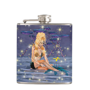 Golden Mermaid Flachmann