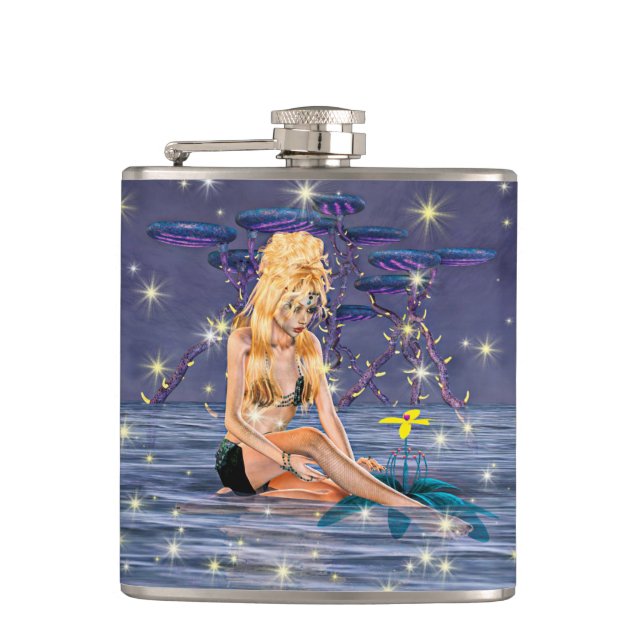 Golden Mermaid Flachmann (Vorderseite)