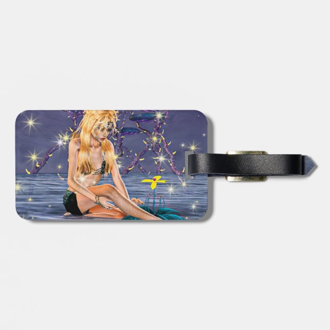 Golden Mermaid Gepäckanhänger (Rückseite horizontal)