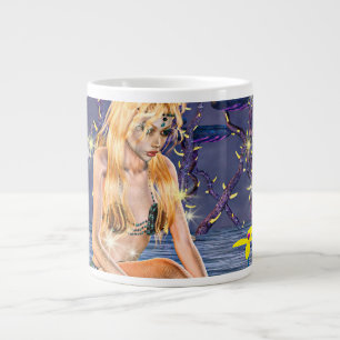 Golden Mermaid Jumbo-Tasse