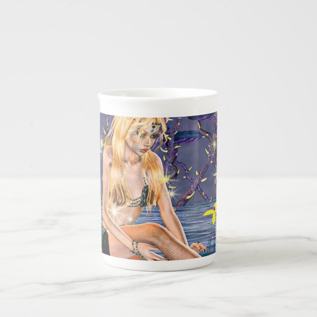 Golden Mermaid Prozellantasse (Vorderseite)