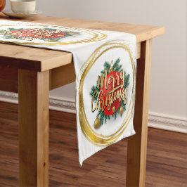 Golden Merry Christmas Table Runner Mittelgroßer Tischläufer