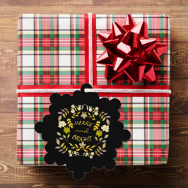 GOLDEN MERRY UND BRIGHT personalisiert Ornament Karte