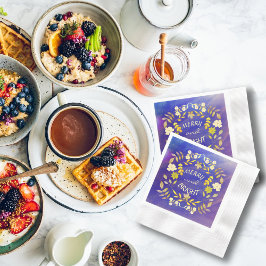 GOLDEN MERRY UND BRIGHT personalisiert Serviette