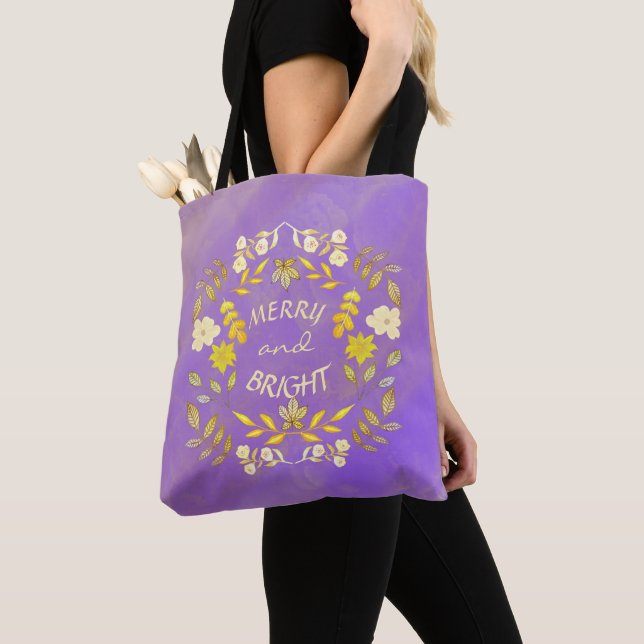 GOLDEN MERRY UND BRIGHT personalisiert Tasche (Von Nahem)