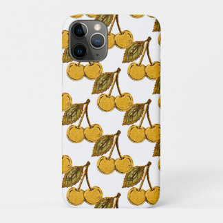 Golden Metallic Cherries Pattern Case-Mate iPhone Hülle