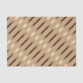 Golden Metallic Diagonal Stripes Seidenpapier