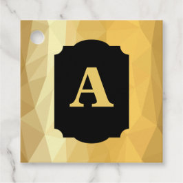 Golden metallic Schwarz, kundenspezifisch monogram Geschenkanhänger