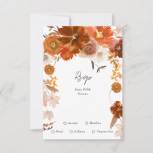 Golden Modern Copper Rich Blumenbotanicus RSVP Karte