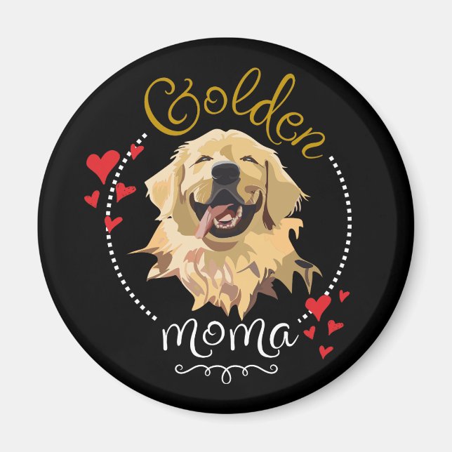 "Golden Moma: Feiern Sie die Liebe von Retrievers" Magnet (Vorne)