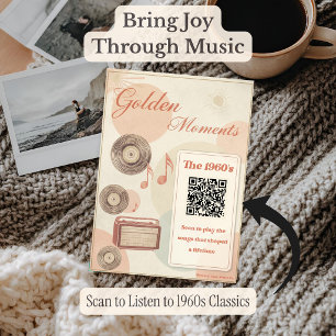 Golden Moments 1960er Musiktherapie-Plakette Fotoplatte