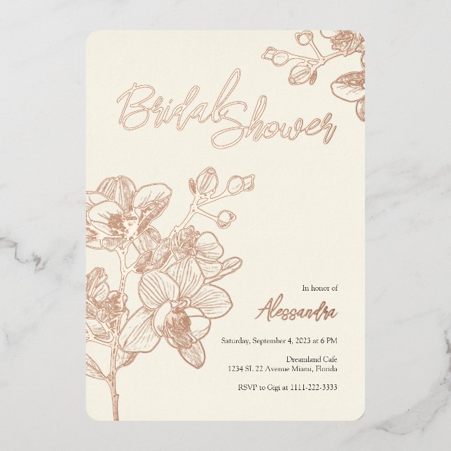 Golden Moments | Hochzeit | BRAUTPARTY Folieneinladung (Vorderseite)
