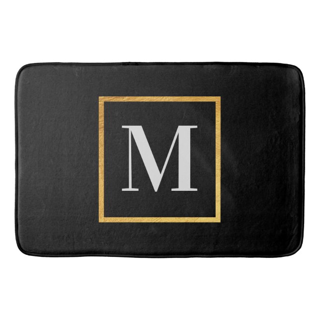 Golden Monogram Badematte (Vorderseite)