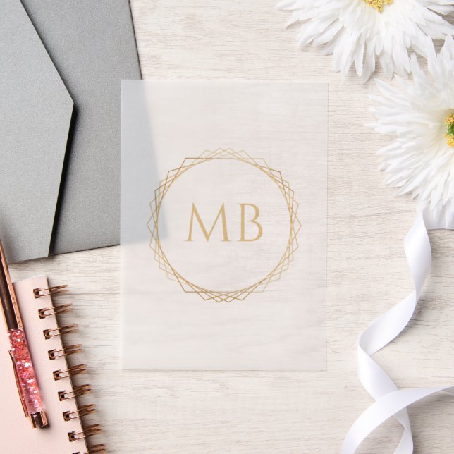 Golden Monogram Couple Initials Wedding (Hochzeit)