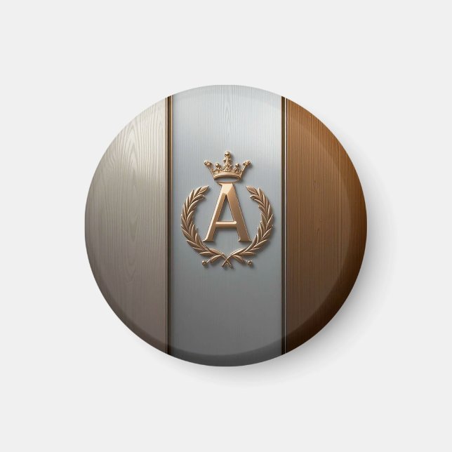 Golden Monogram Emblem A Magnet (Vorne)