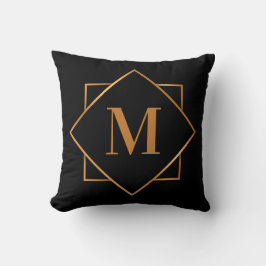 Golden Monogram Kissen