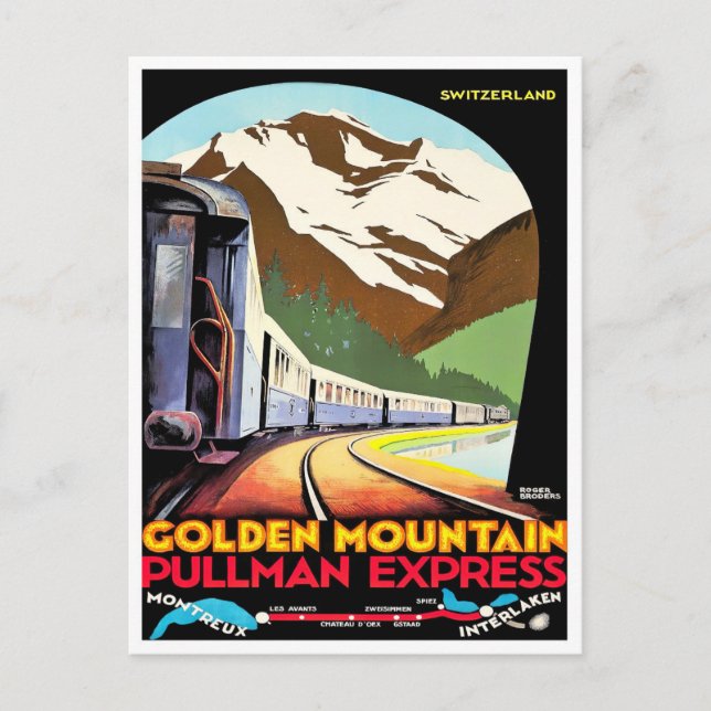 Golden Monte Verità Wandern neben dem Wasser Postkarte (Vorderseite)