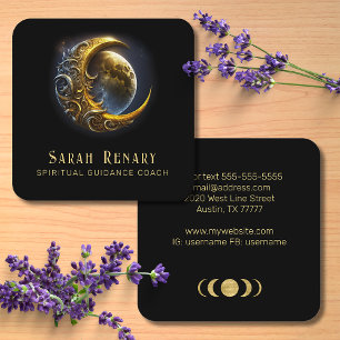Golden Moon Astrologie Lehrerin spirituelle Quadratische Visitenkarte