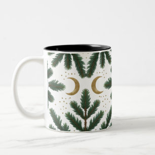 Golden Moon & Evergreene Tanne – Luxus Zweifarbige Tasse