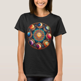 Golden Moon Phasen Diagramm T-Shirt