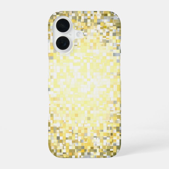 Golden Mosaic Glow iPhone 16 Hülle (Rückseite)
