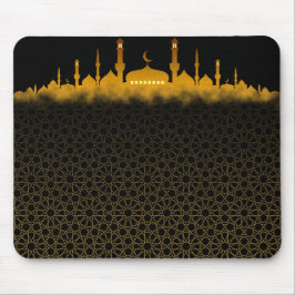 Golden Mosque Silhouette Mouse Pad Mousepad