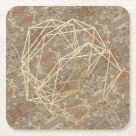 GOLDEN Muster Rechteckiger Pappuntersetzer