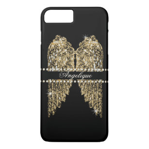 Golden n Diamond Jewel Look Angel Wings Bling Case-Mate iPhone Hülle
