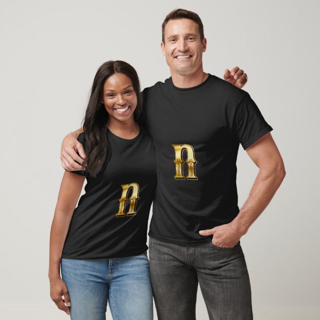 Golden n Letter T-Shirt (Unisex)