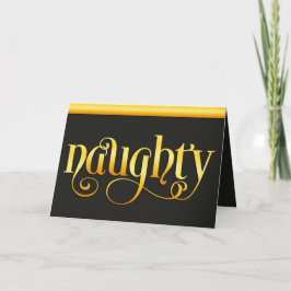 Golden Naughty Snowflake Feiertagskarte