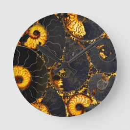Golden Nautilus Runde Wanduhr