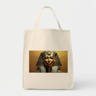  Golden Nefertiti Line Art Tote Bag – Modern Egypt Tragetasche