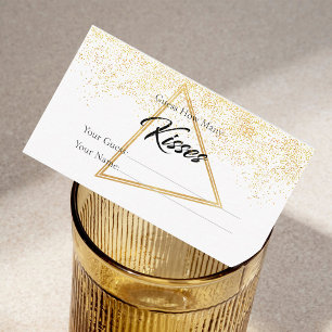Golden Niedlich Wie viele Kisses Bridal Einschließ Begleitkarte