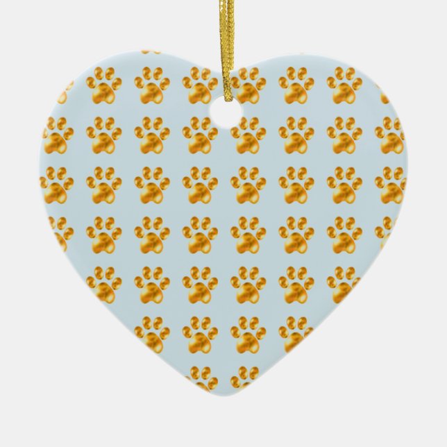 Golden niedliche Pfoten Keramikornament (Vorne)