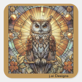 Golden Nocturne Quadratischer Aufkleber