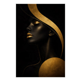 Golden Noir Muse Wandkunstposter Poster