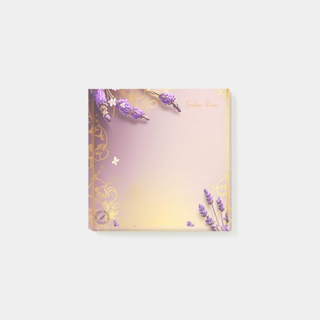 Golden Notes Lavender Schmidt Stationery Post-it Klebezettel (Vorderseite)