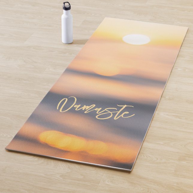 Golden Ocean Sunset Namaste Personalisiert Yoga Ma Yogamatte (Beispiel)