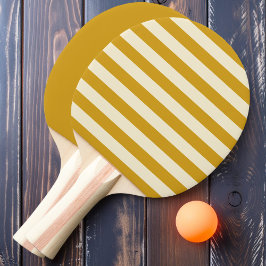 Golden Ochre Polo Streifen und Solid Tischtennis Schläger