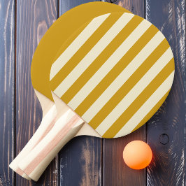 Golden Ochre Polo Striping und Solid Tischtennis Schläger