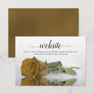 Golden Ochre Rose Elegante Hochzeitswebsite Begleitkarte