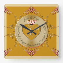 Golden Ochre Wall Clock 1/50