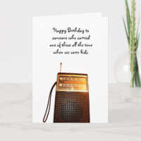 Golden Oldies Transistor Radio Carte Anniversaire