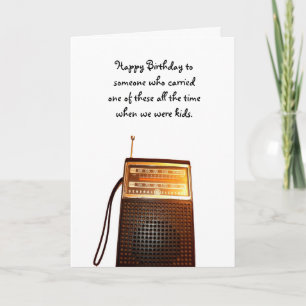 Golden Oldies Transistor Radio Carte Anniversaire